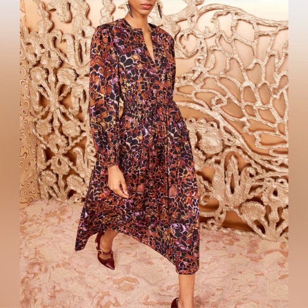 ULLA JOHNSON aurelie dress in rosefinch Sz 12